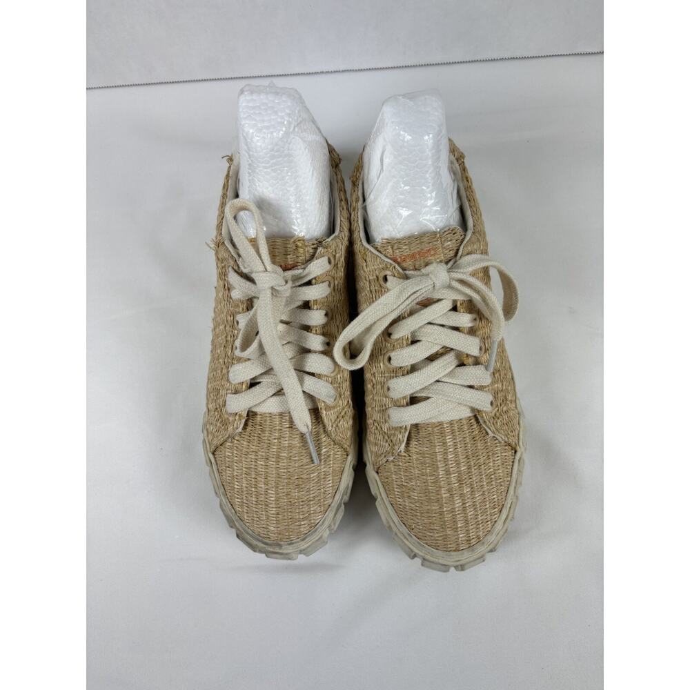 Farm Rio Straw Platform Sneakers 7 Low Top Rattan Raffia Straw Lug Sole - Picture 12 of 12